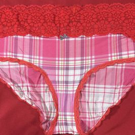 Red plaid panties