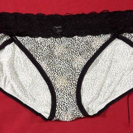 Black and cheetah patterned panties