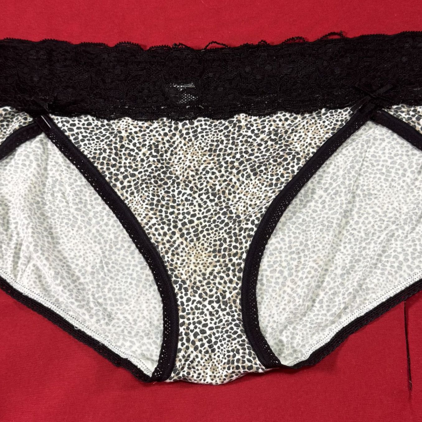 Black and cheetah patterned panties