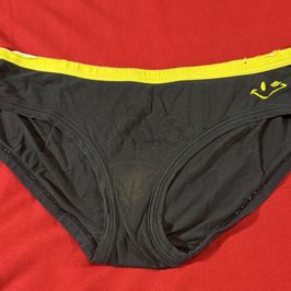 Black and yellow slightly damaged panties