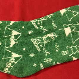 Green Christmas socks