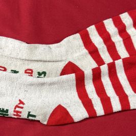 White and red Christmas socks