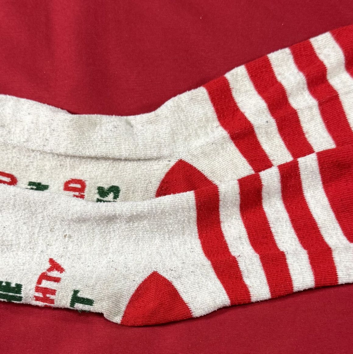 White and red Christmas socks