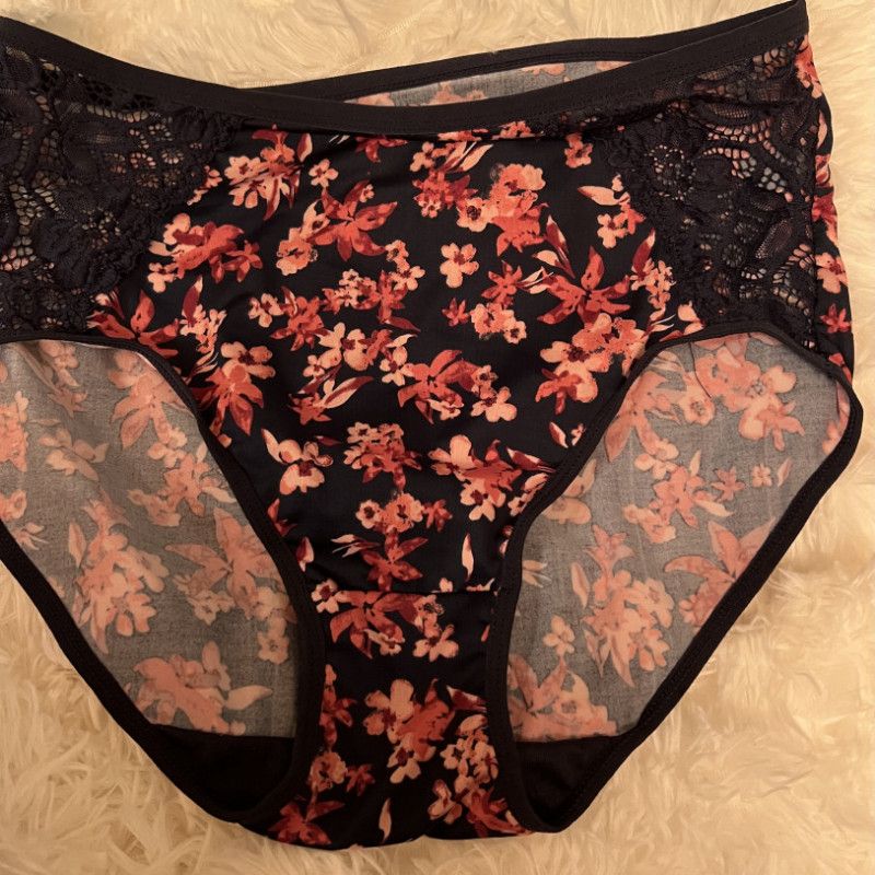 Sexy blue flowers panties Dirty