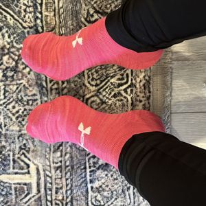 UA Gym Pink Ankle Socks