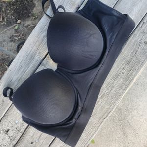 Black push up corset style bra