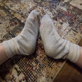 Slouchy Hanes White Socks