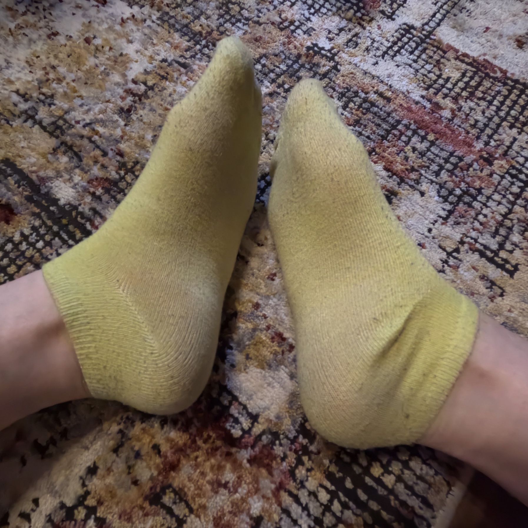 Worn Solid Yellow Ankle Socks