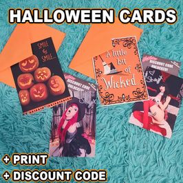 Halloween Card from egirl COMES WITH PRINT e girl