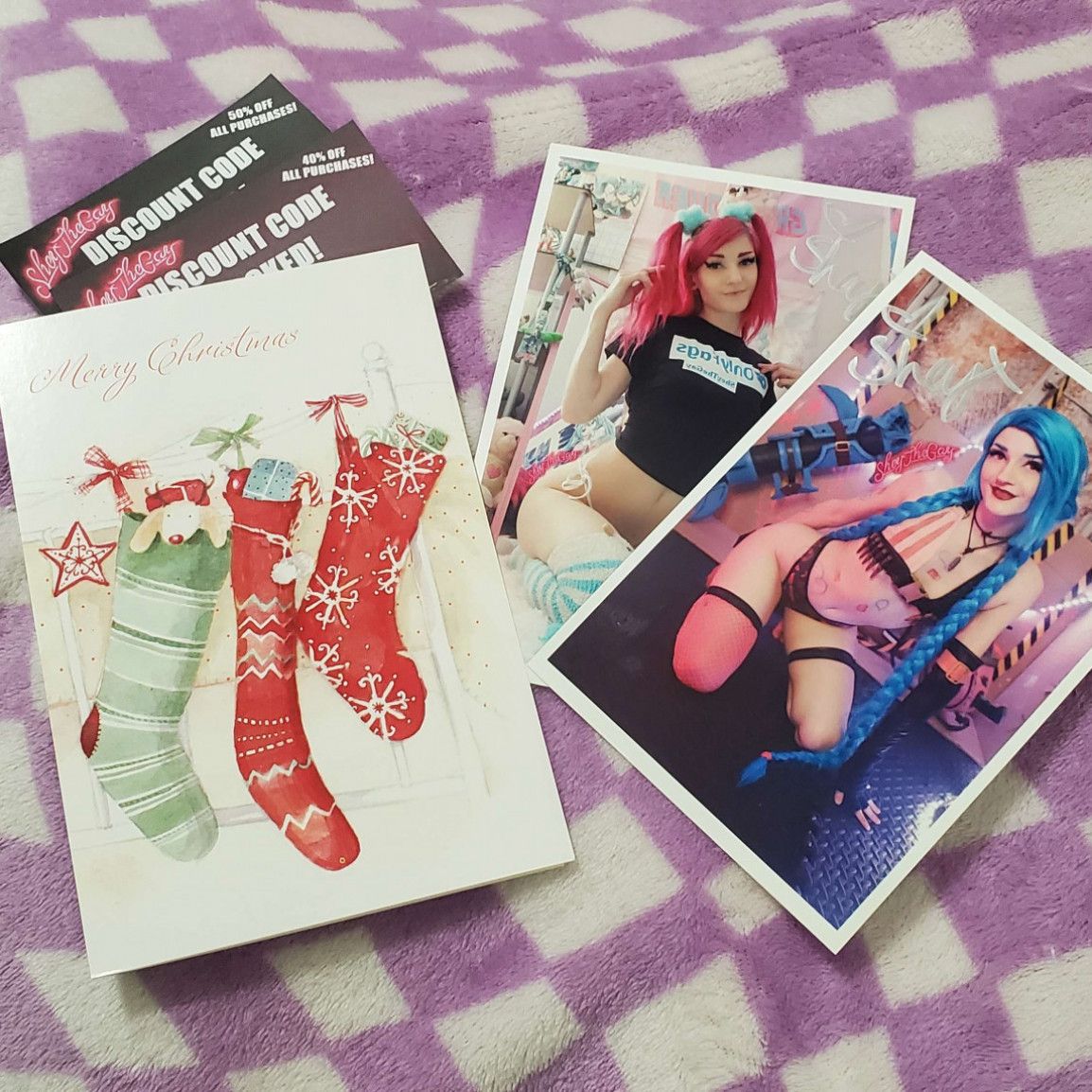Christmas Card from egirl COMES WITH PRINT e girl