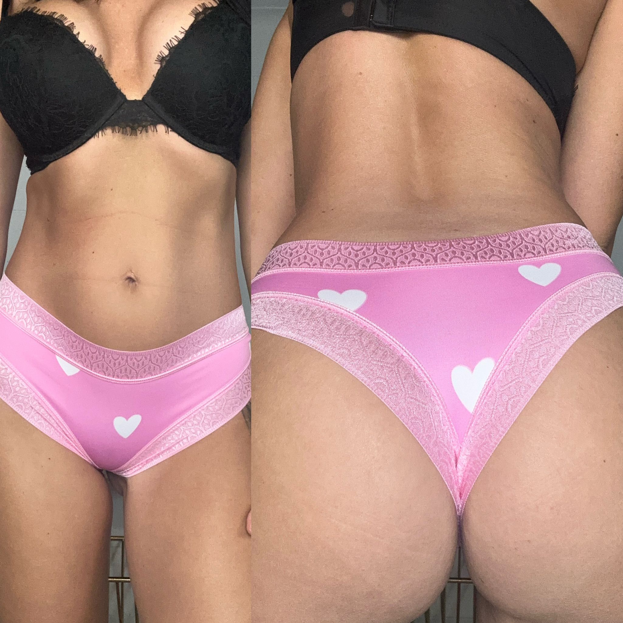 Pink Hearts Cheeky Panties