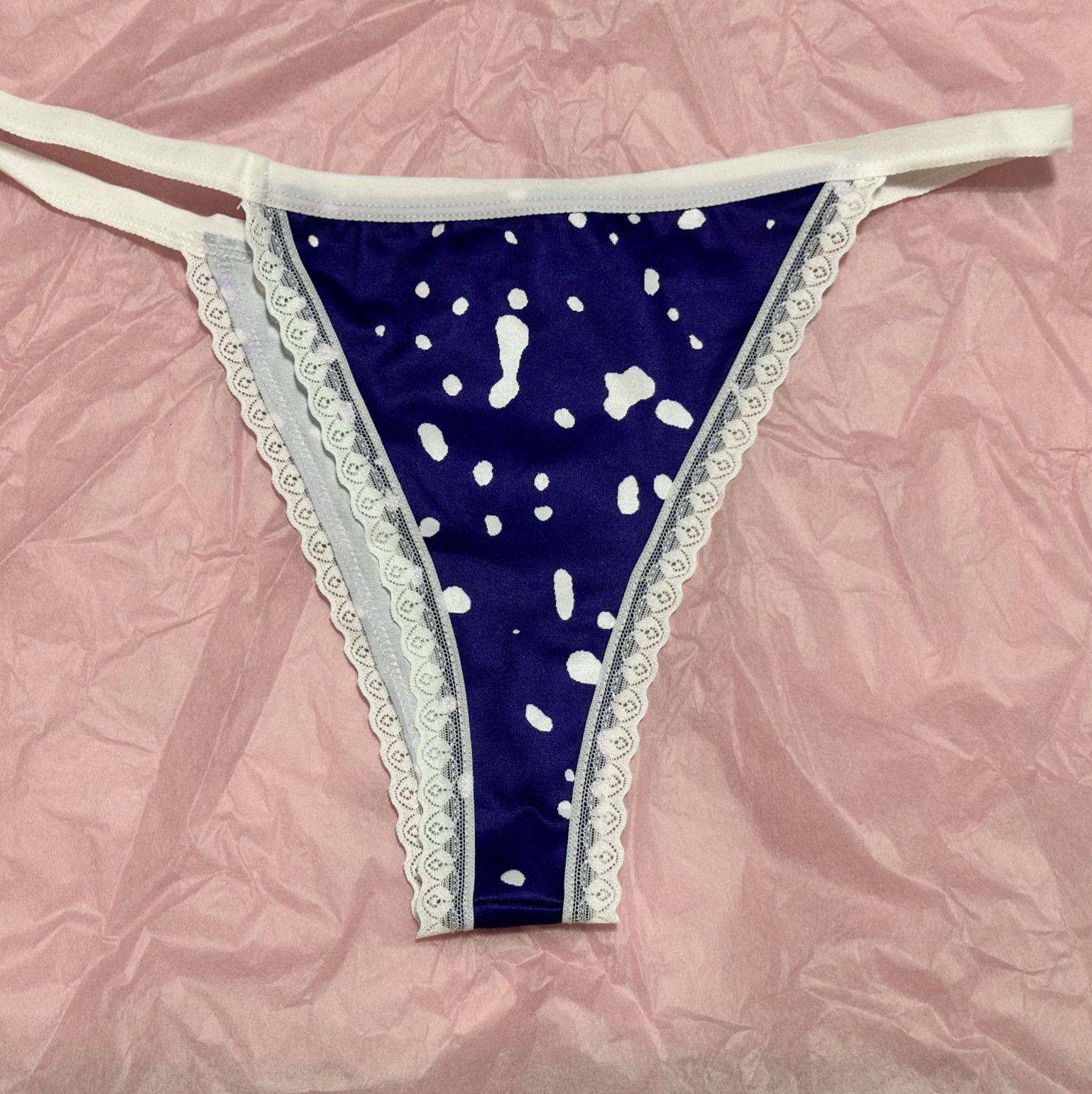 Purple Thong with White Trim