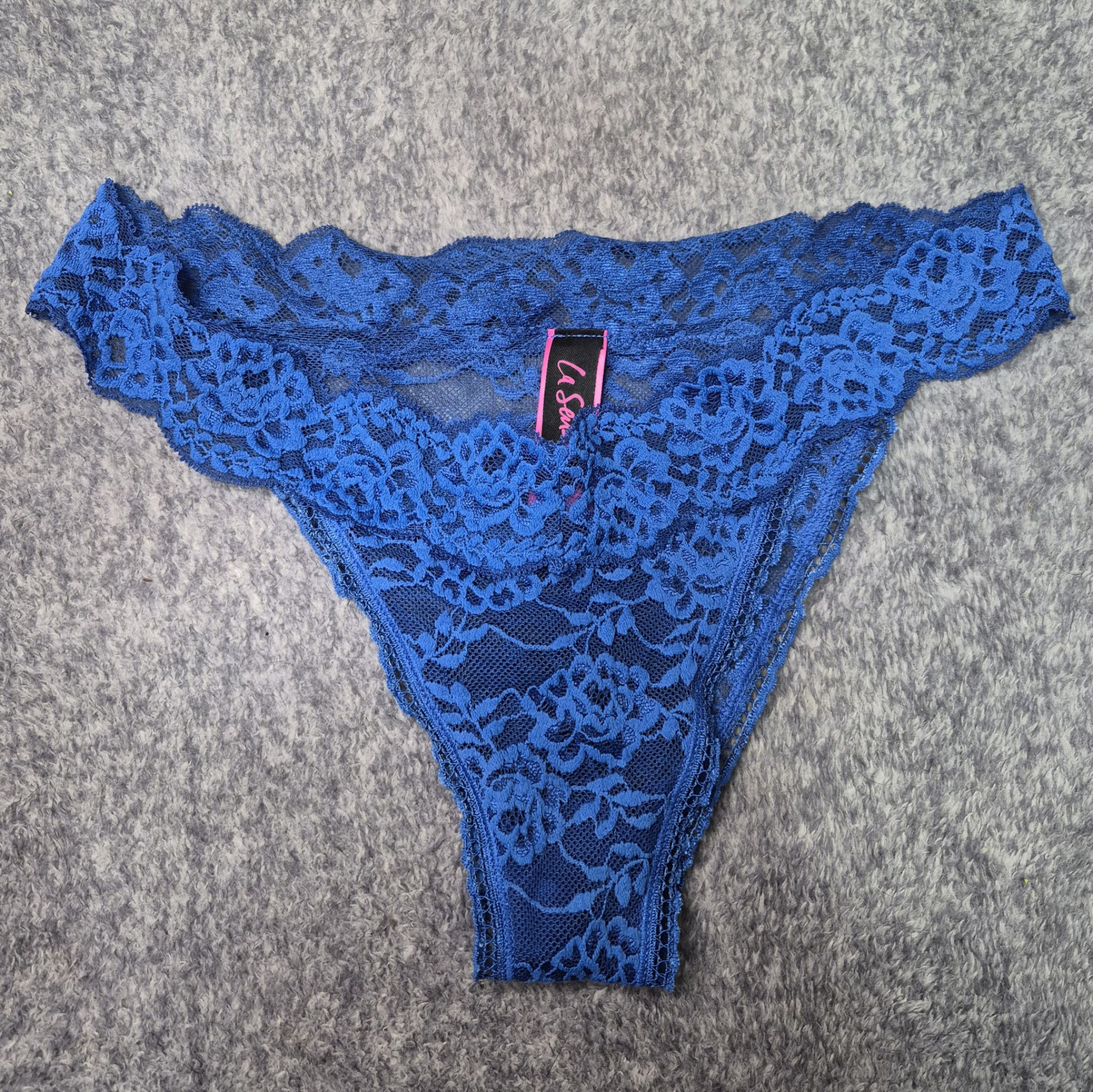 Blue lacy panties