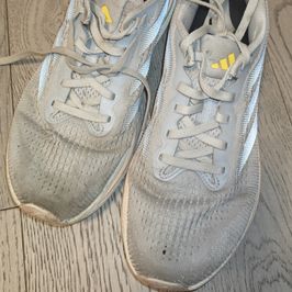 Worn running shoes