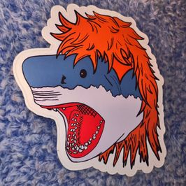 Shark Mullet Sticker LARGE