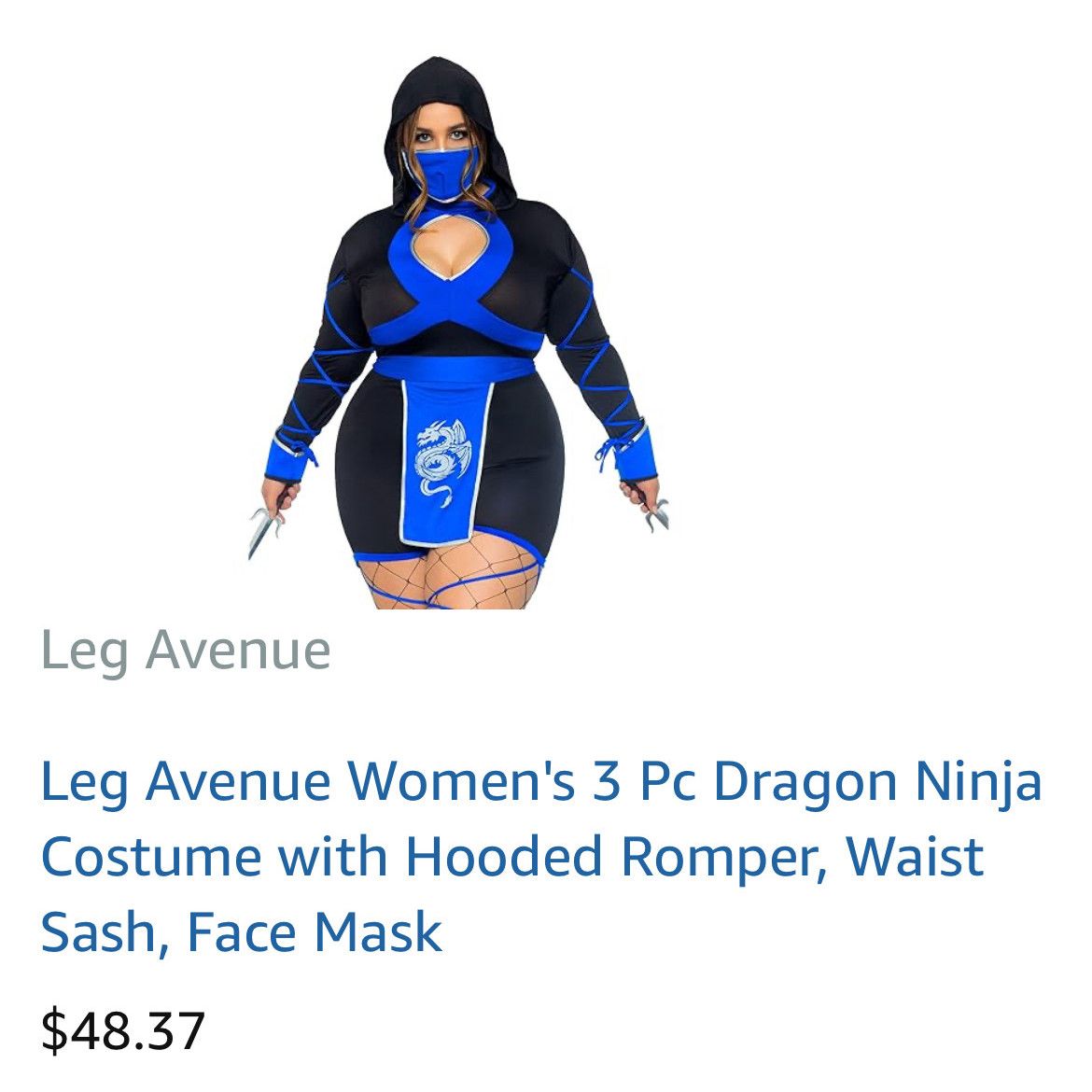 3pc Dragon Ninja Costume