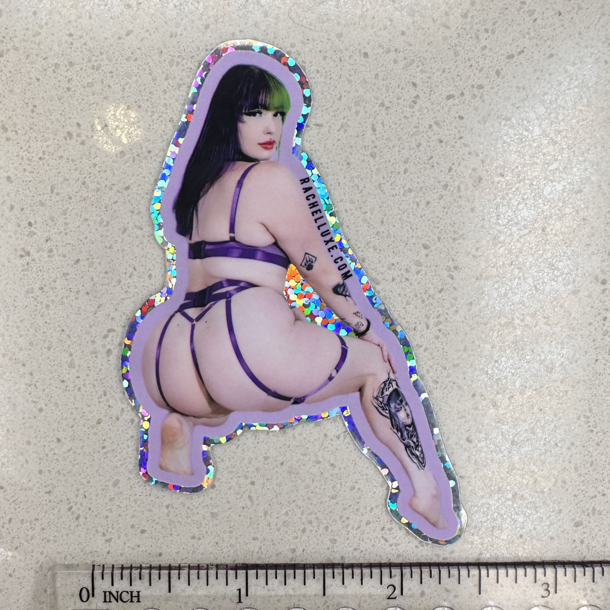 Rachel Luxe glitter Sticker