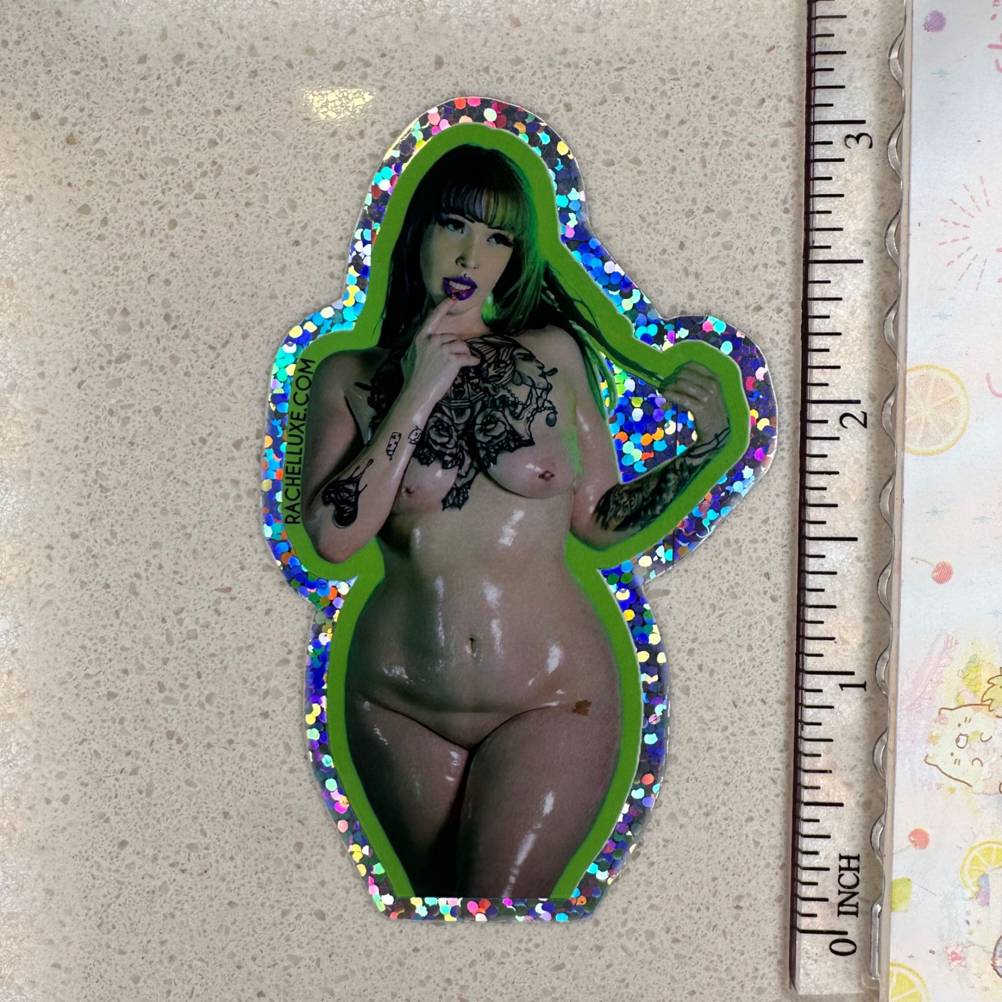 Rachel Luxe glitter Sticker