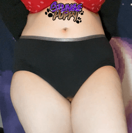 Used Panties: Stained Black Classic Briefs