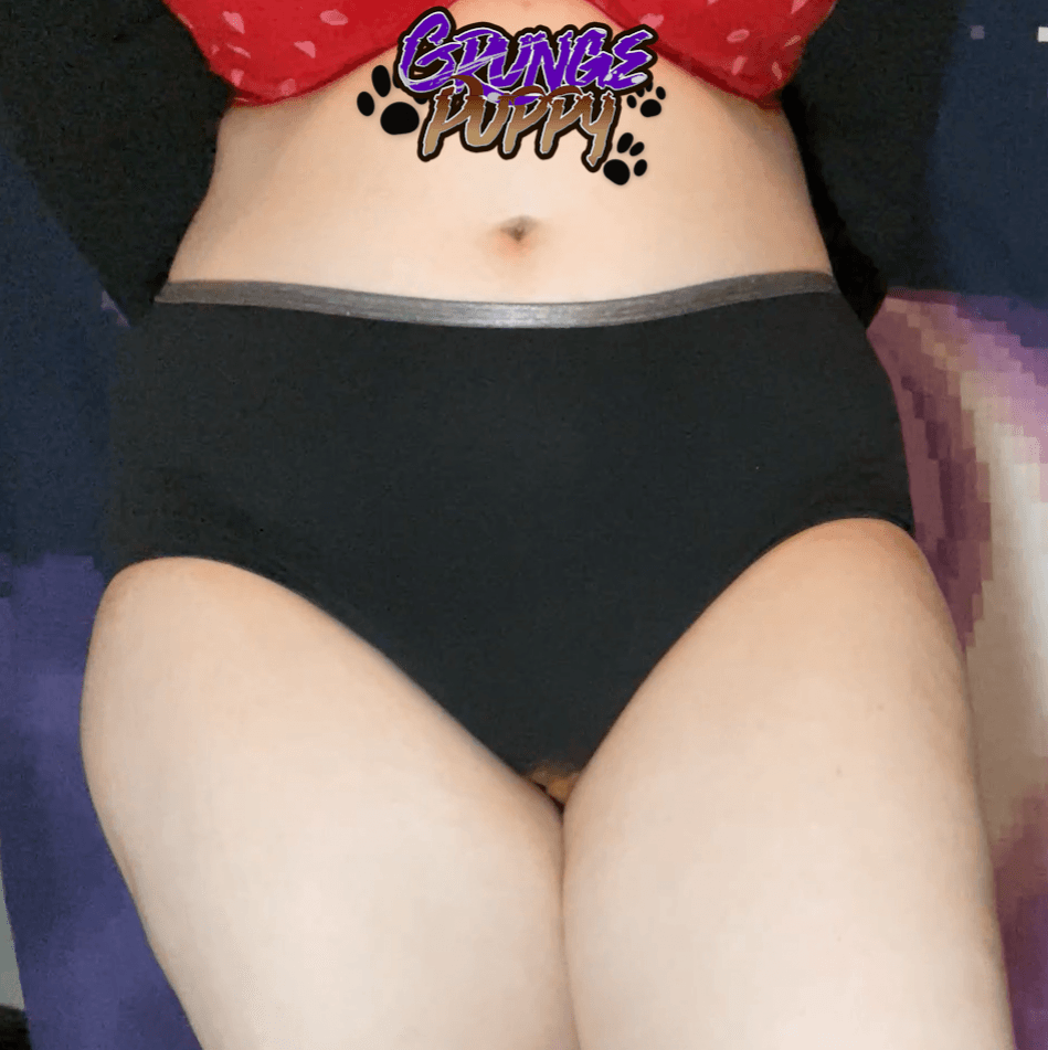 Used Panties: Stained Black Classic Briefs
