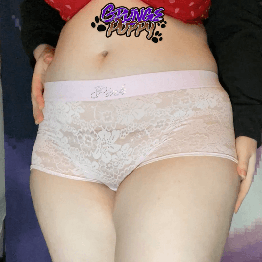 Used Panties: Pink Lacey Boyshorts