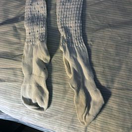White Dance Socks with Rhinestones