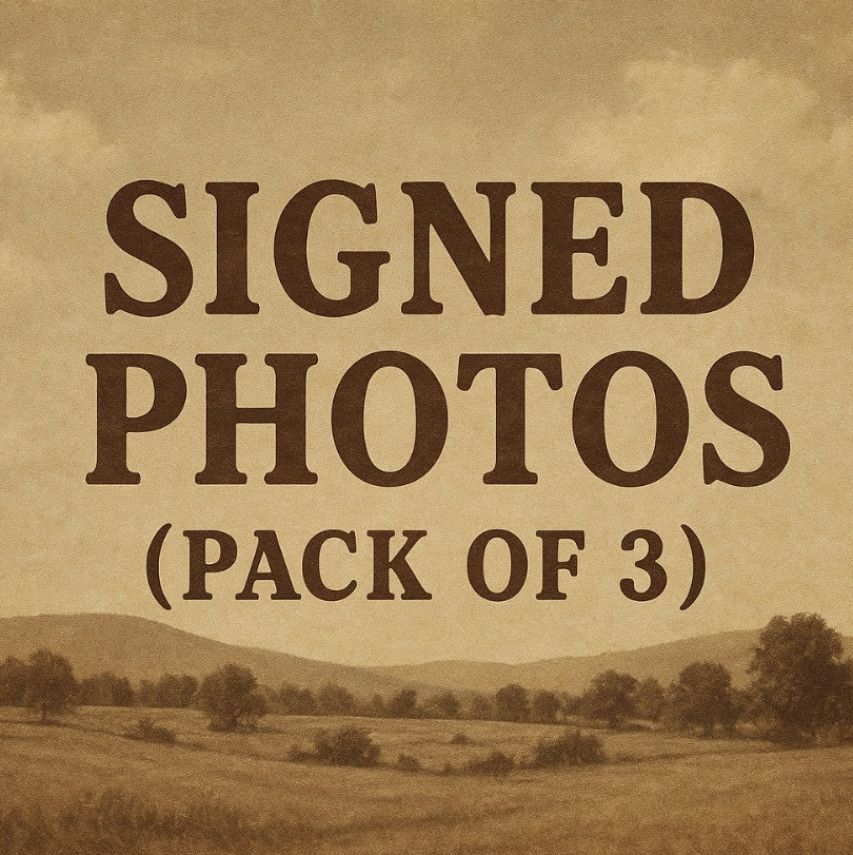 I am sending 3 photos of myself signed by me