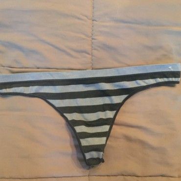 Black and Grey Thong Panties