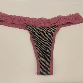 Pink Zebra Lace Thong
