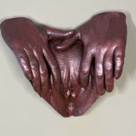 Open Your Heart Erotic Wall Art lifecast from my pussy