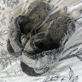 Worn Fuzzy House Slippers