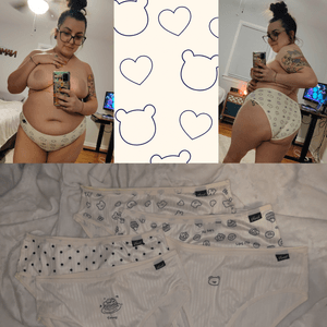 Cute Ribbed Cotton Cream Colored Panties