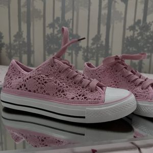 Sneakers Pink Crochet