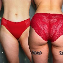 Full Back Lace Red Panties
