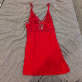 Red lace lingerie