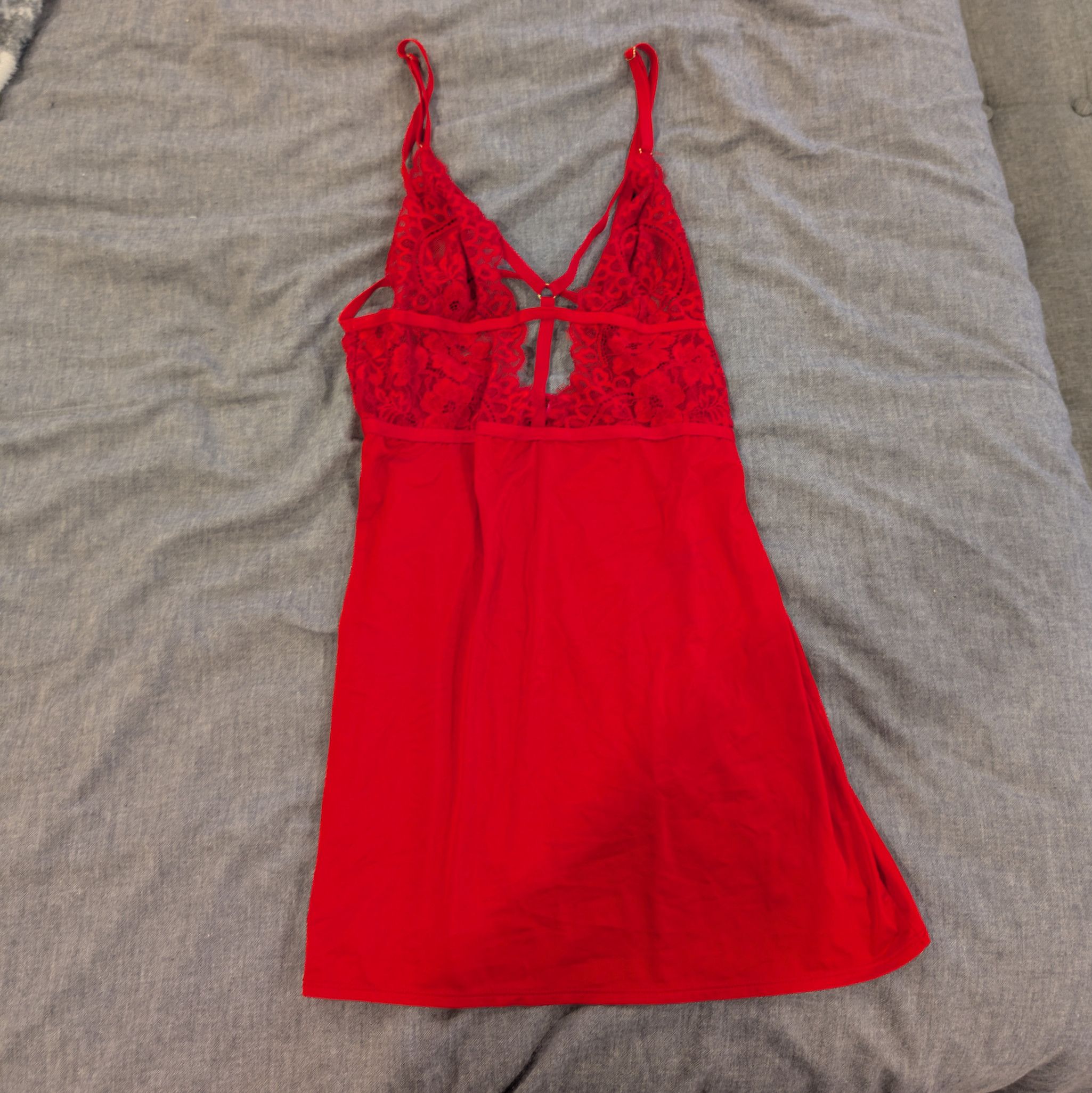 Red lace lingerie
