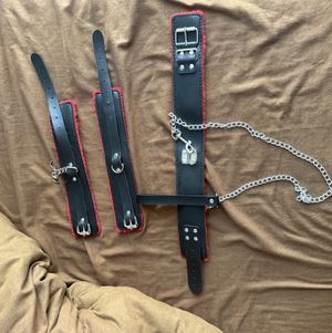handcuffs and a collar