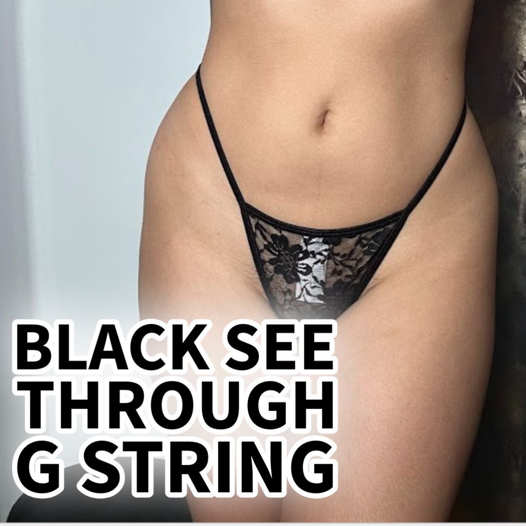 Black See Through G String
