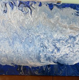 Artic Blast Acrylic Paint Canvas by Suzy Wylde