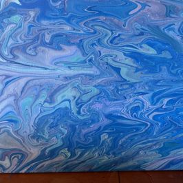 Watery Escape Acrylic Pour Paint By Suzy Wylde