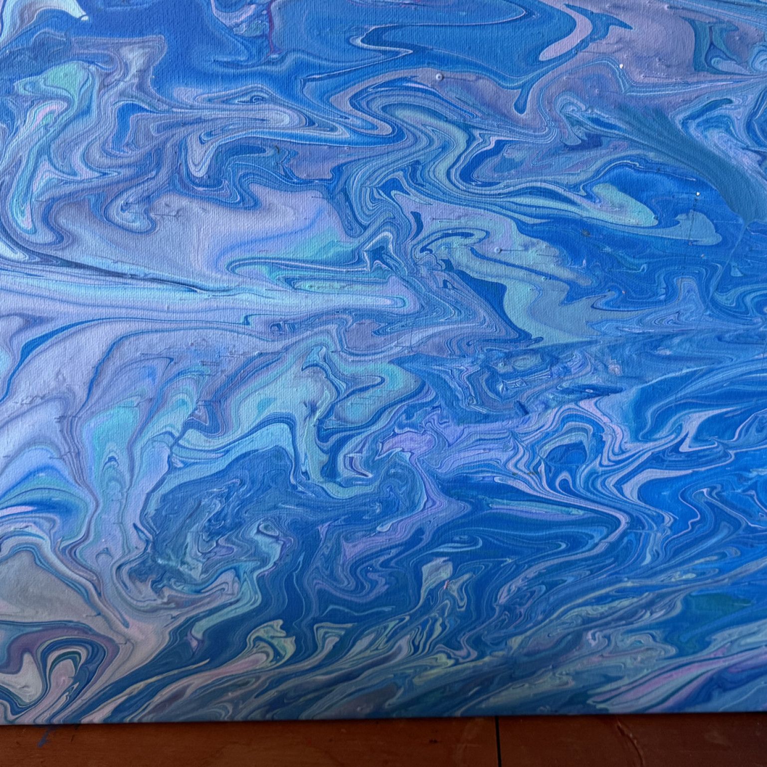 Watery Escape Acrylic Pour Paint By Suzy Wylde
