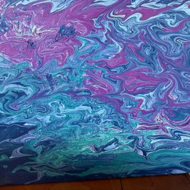 Purple Majestic Acrylic Pour Paint By Suzy Wylde