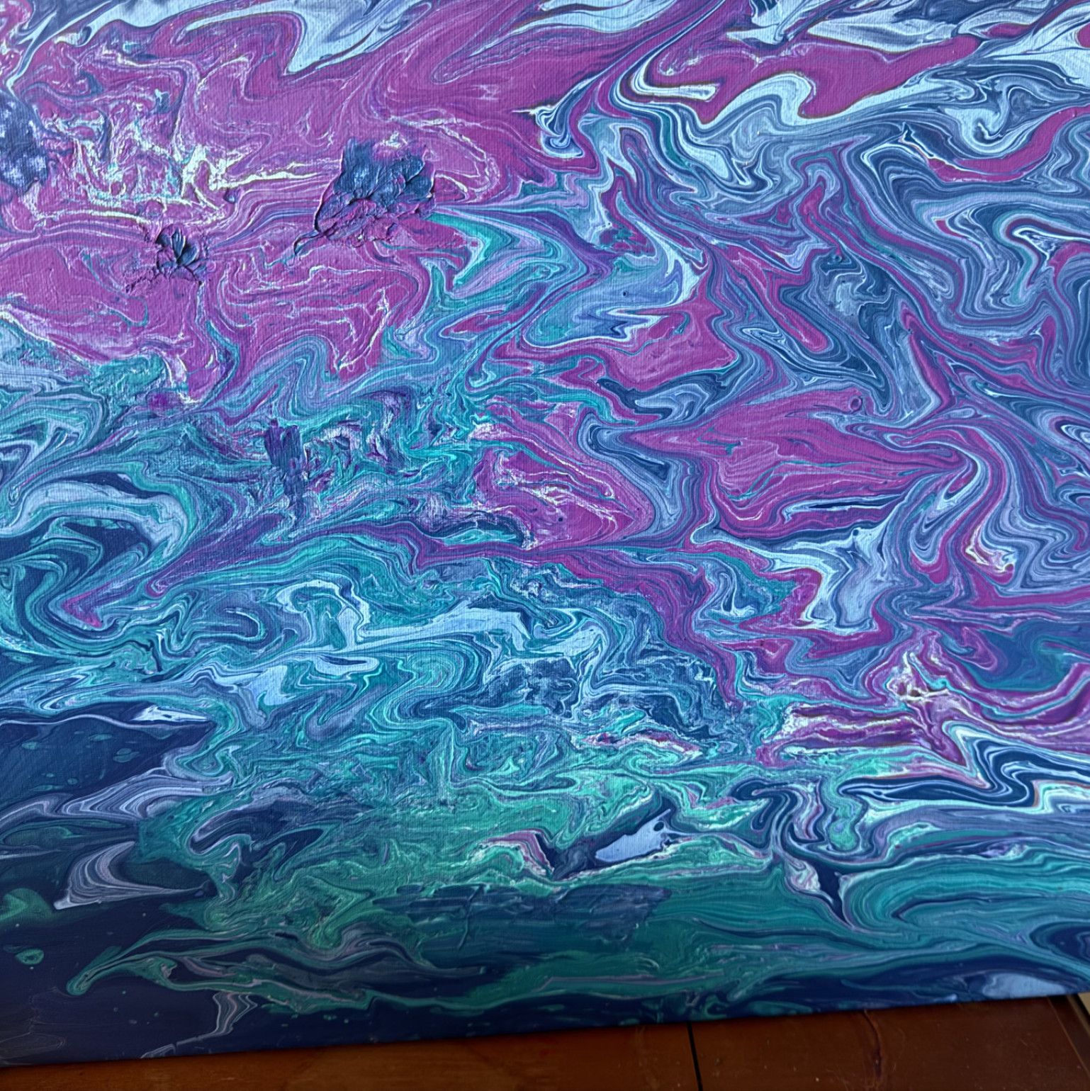 Purple Majestic Acrylic Pour Paint By Suzy Wylde