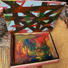 Golden Hour Book Box Painte By Suzy Wylde