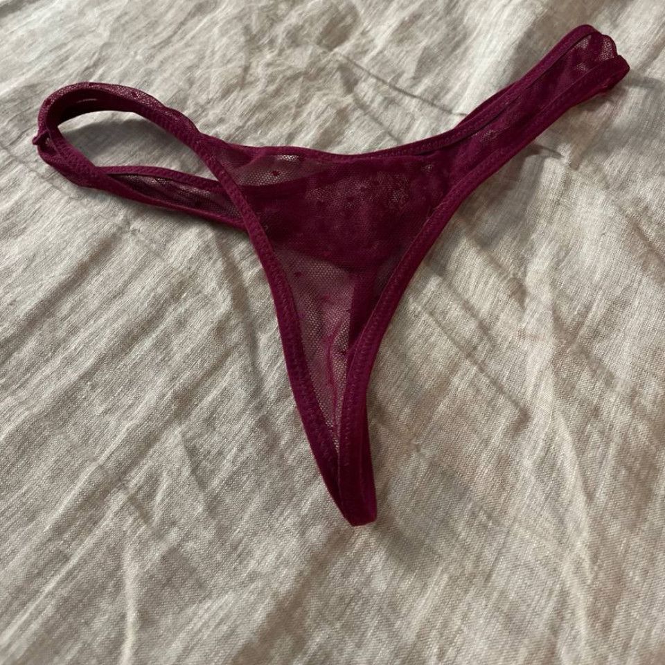 burgundy panties