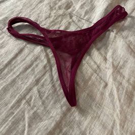 burgundy panties