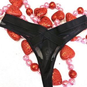 Midnight Mesh Black Thong