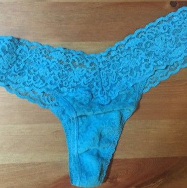 Blue Lace Thong