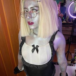 video with the body completely covered in makeup