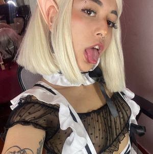 Blond Maid Elfl Girl Cosplay Photos